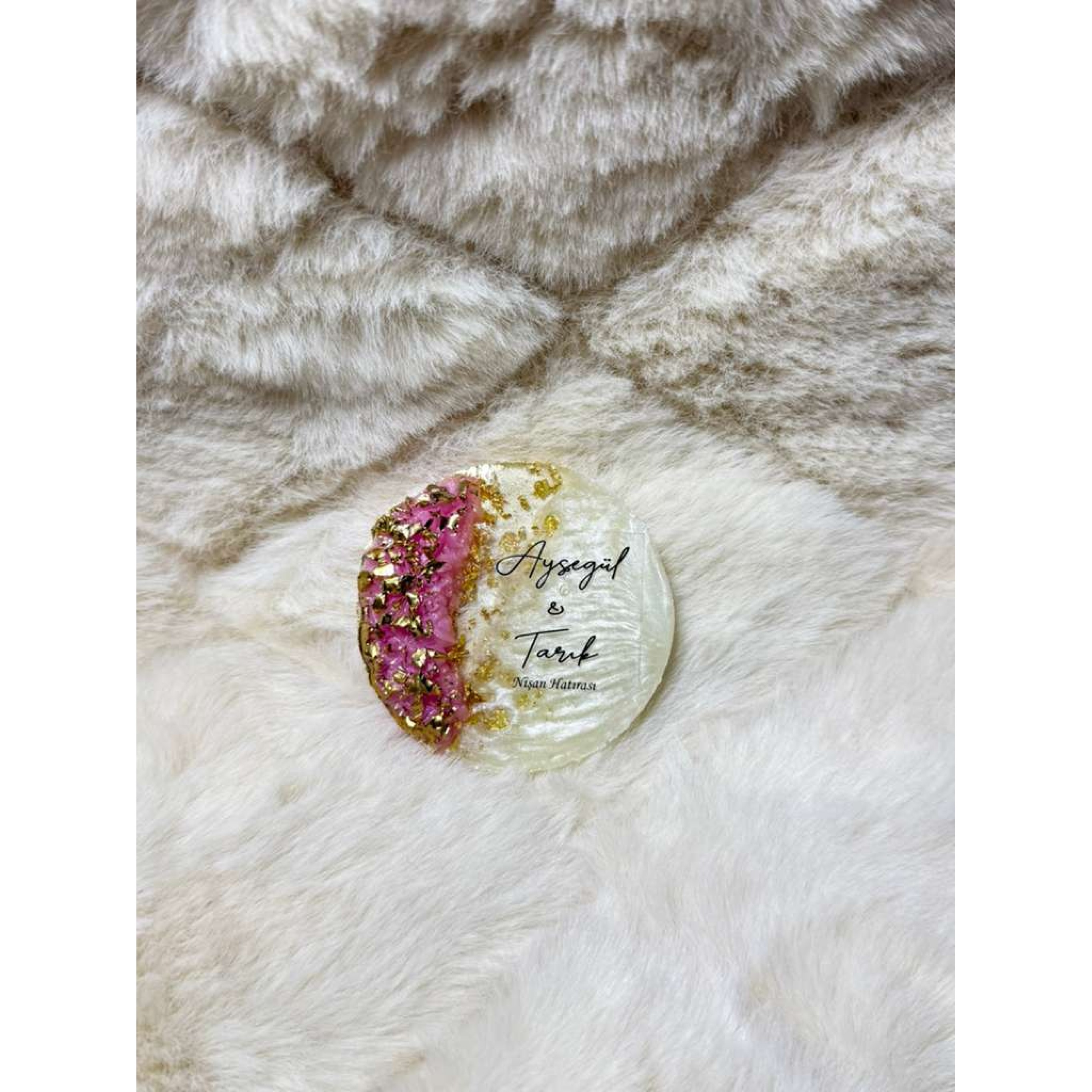 Pembe epoksi magnet (10 adet)