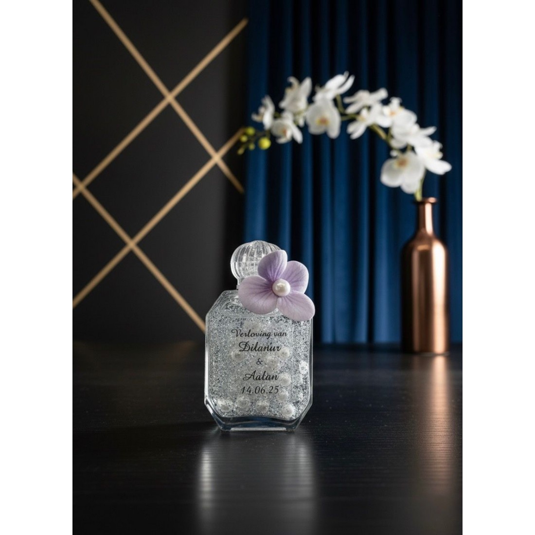 İncli simli şişe kolonya (10 adet)